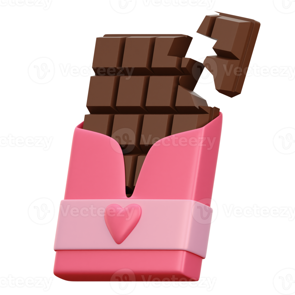 3d chocola bar icoon png