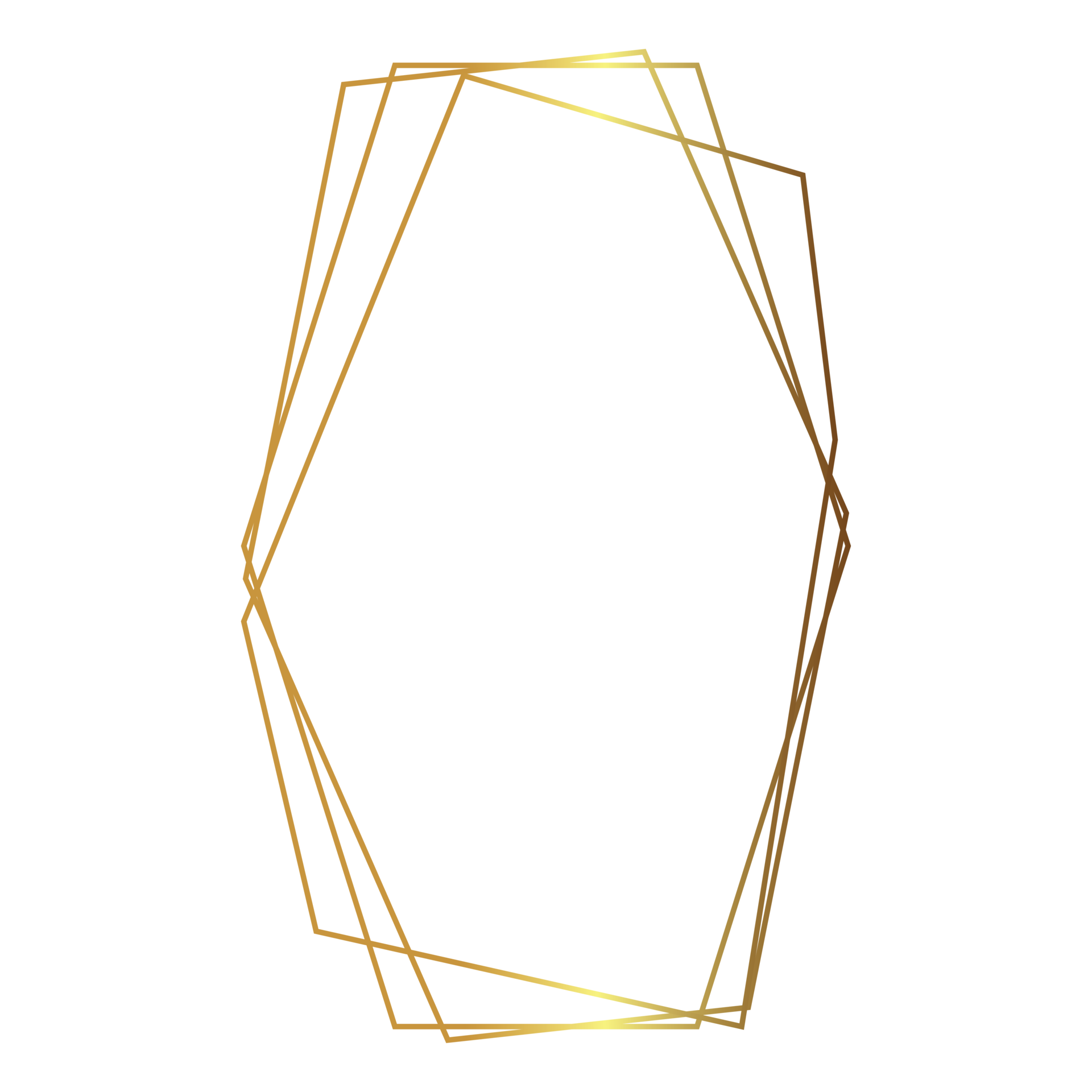 gold polygonal geometric frame 18872496 PNG