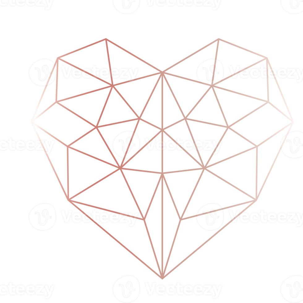 reste sig guld hjärta geometrisk png