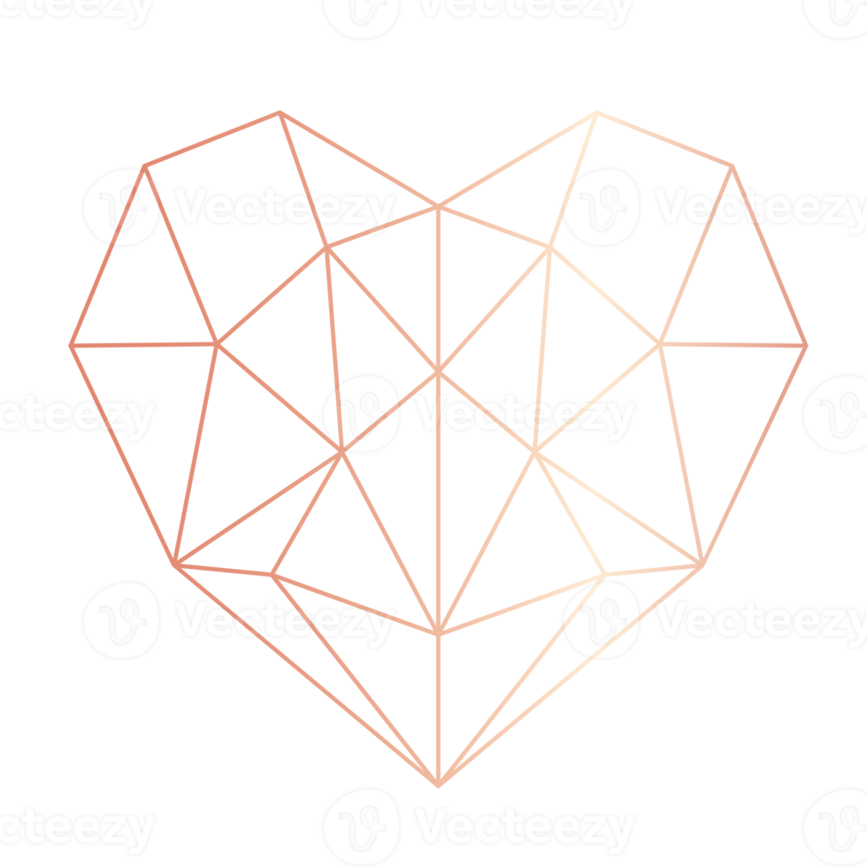 reste sig guld hjärta geometrisk png