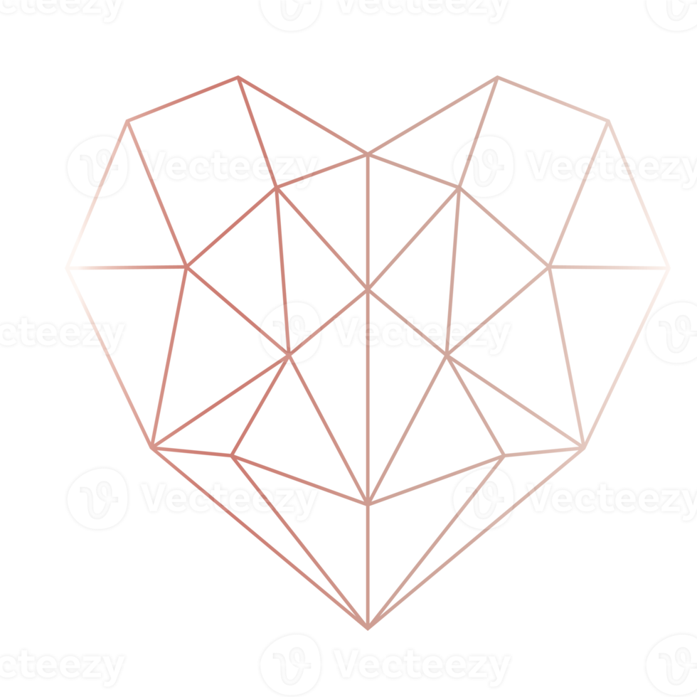 reste sig guld hjärta geometrisk png