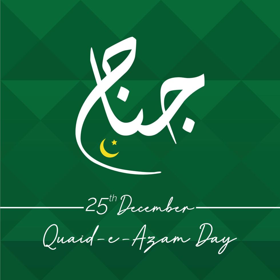 25 december quaid e azam day post design vector