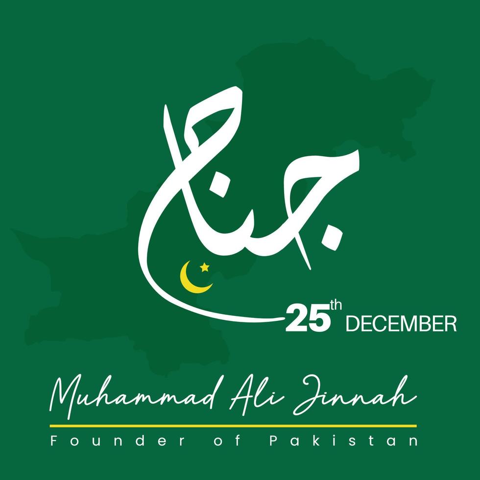 25 december quaid e azam day post design vector