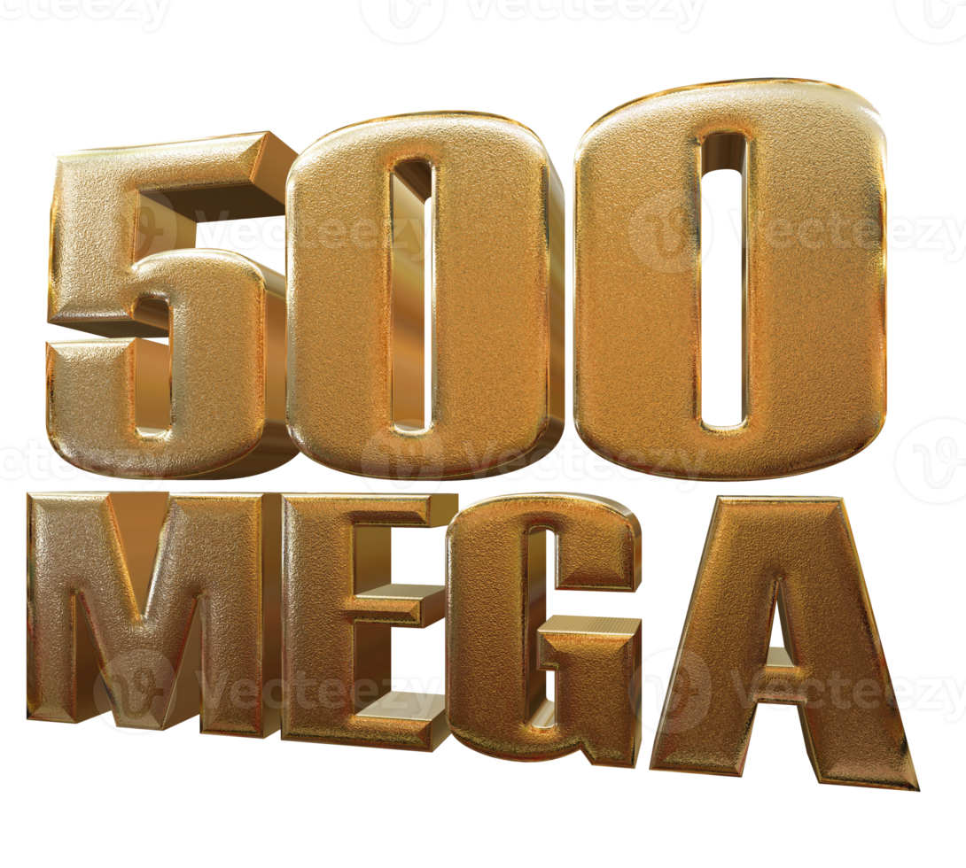 500 Mega Gold mit Generativ png