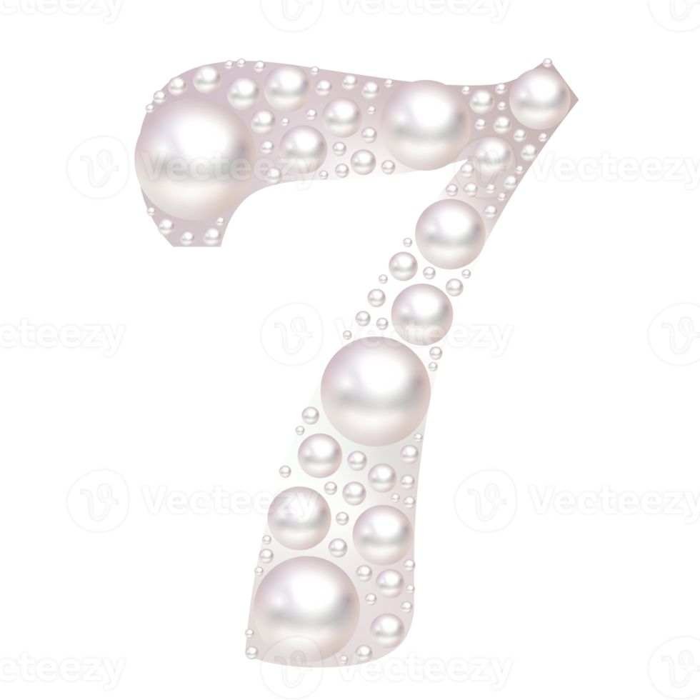 Pearl number 7 seven png