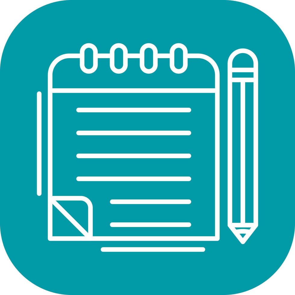 Notepad Vector Icon 18873008 Vector Art at Vecteezy