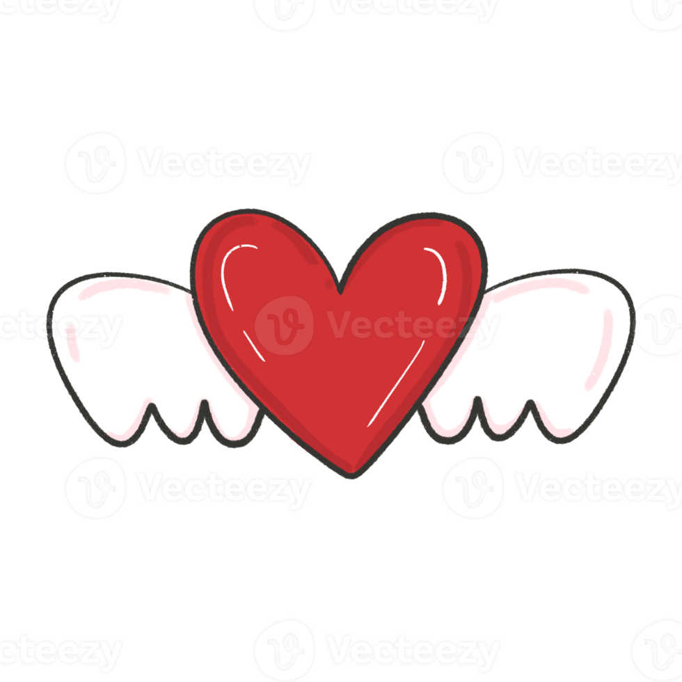 Valentine Heart Wing png