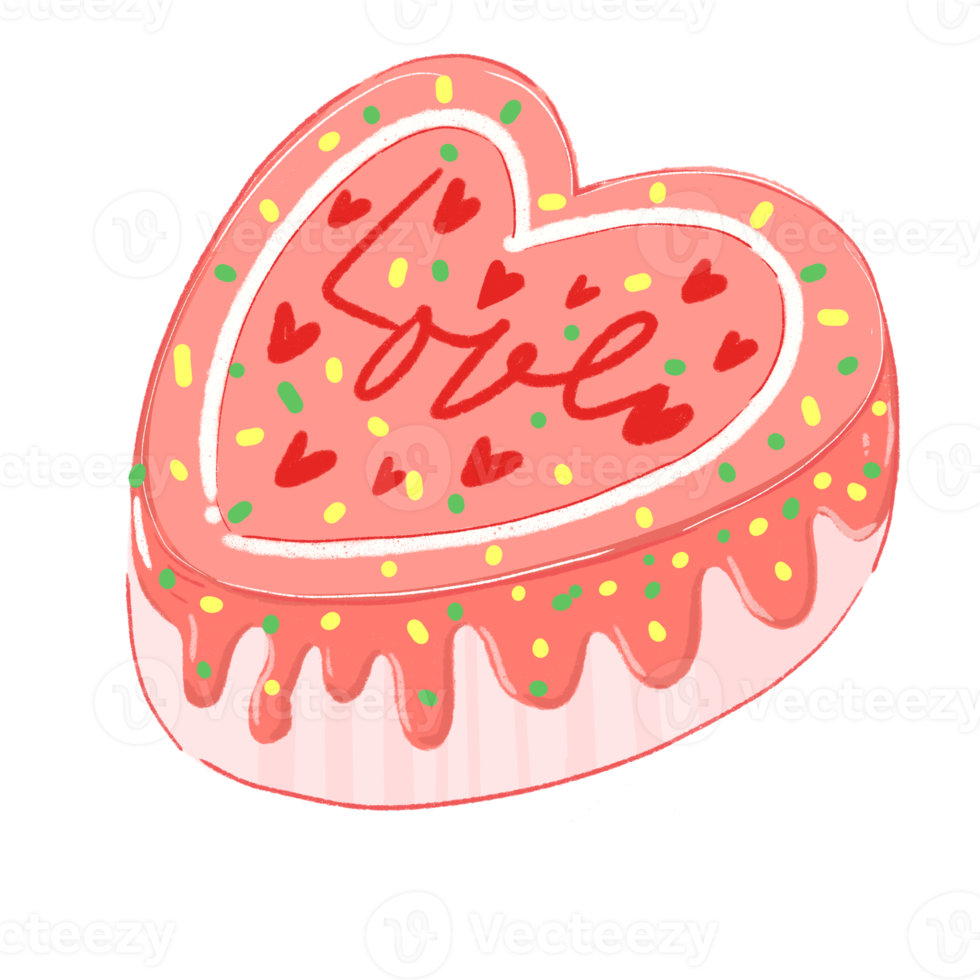 pastel de amor de san valentin png