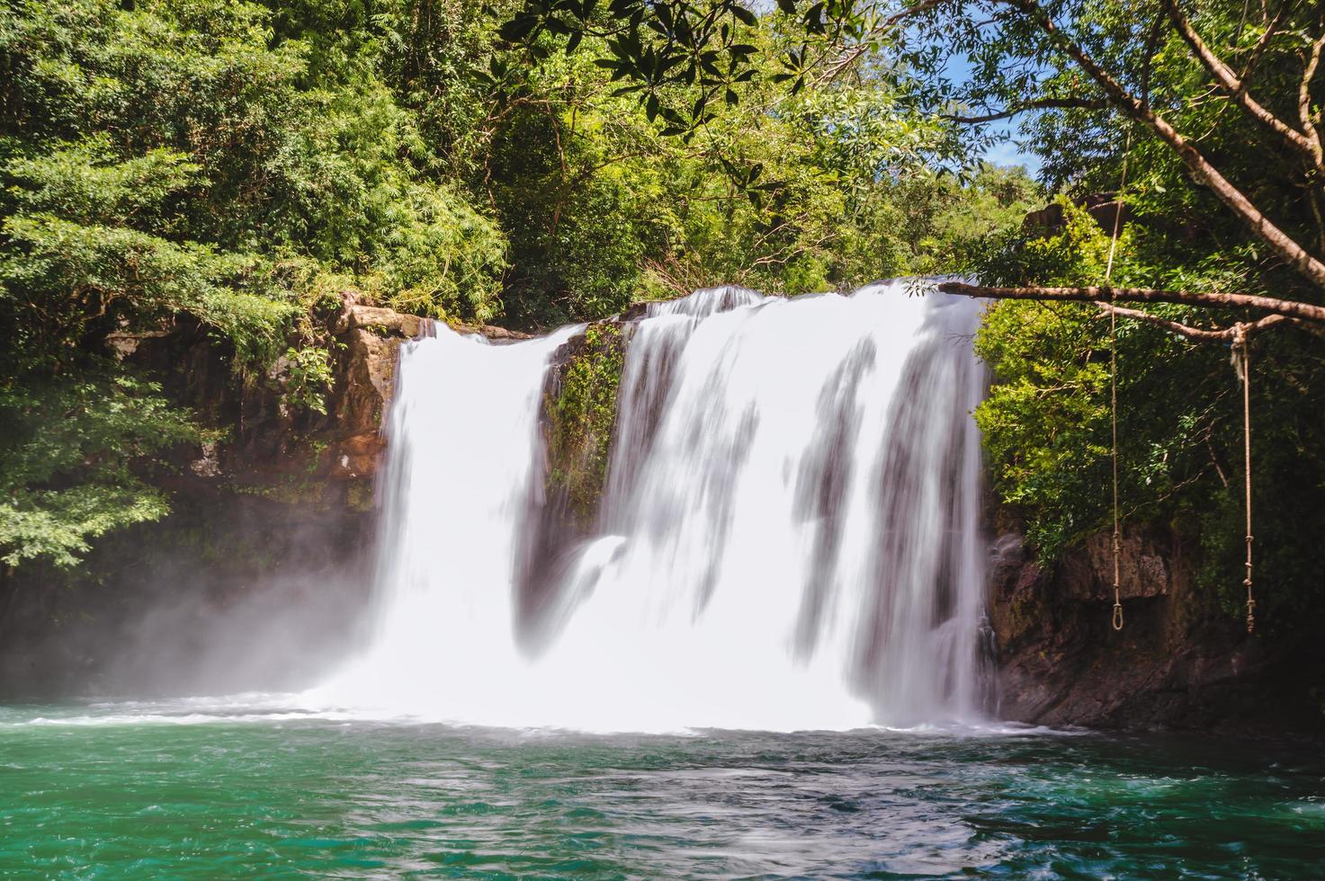 Klong Chao waterfall on koh kood island trat thailand.Koh Kood, also known as Ko Kut, is an island in the Gulf of Thailand photo