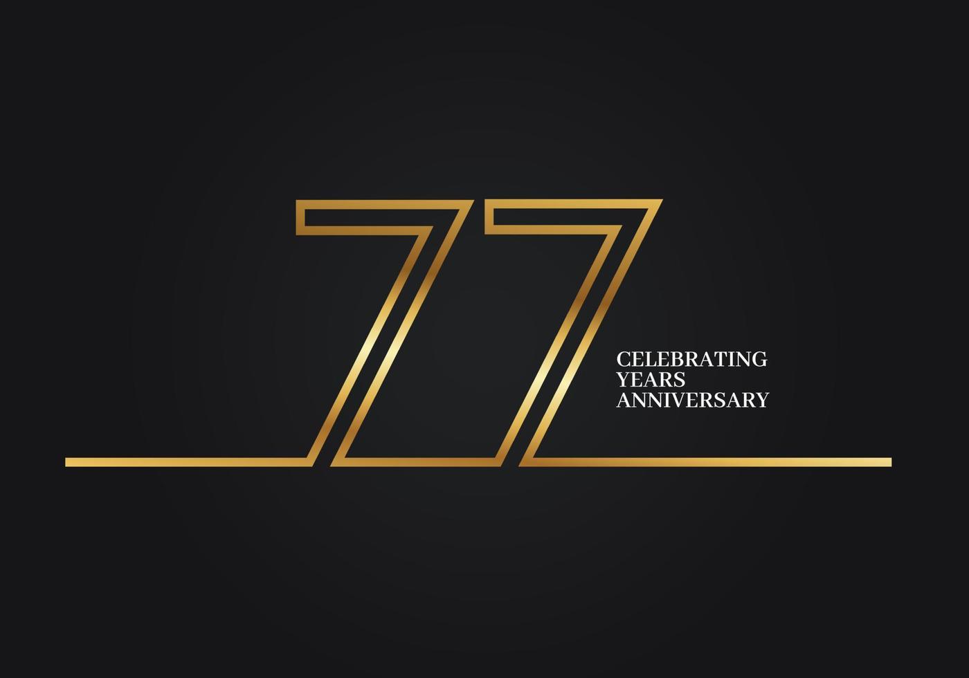 77 Years Anniversary vector