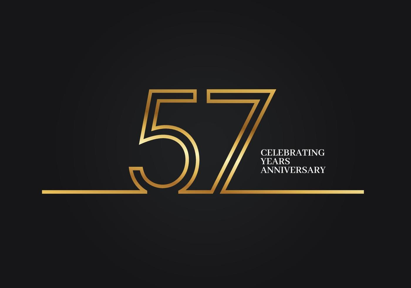 57 Years Anniversary vector