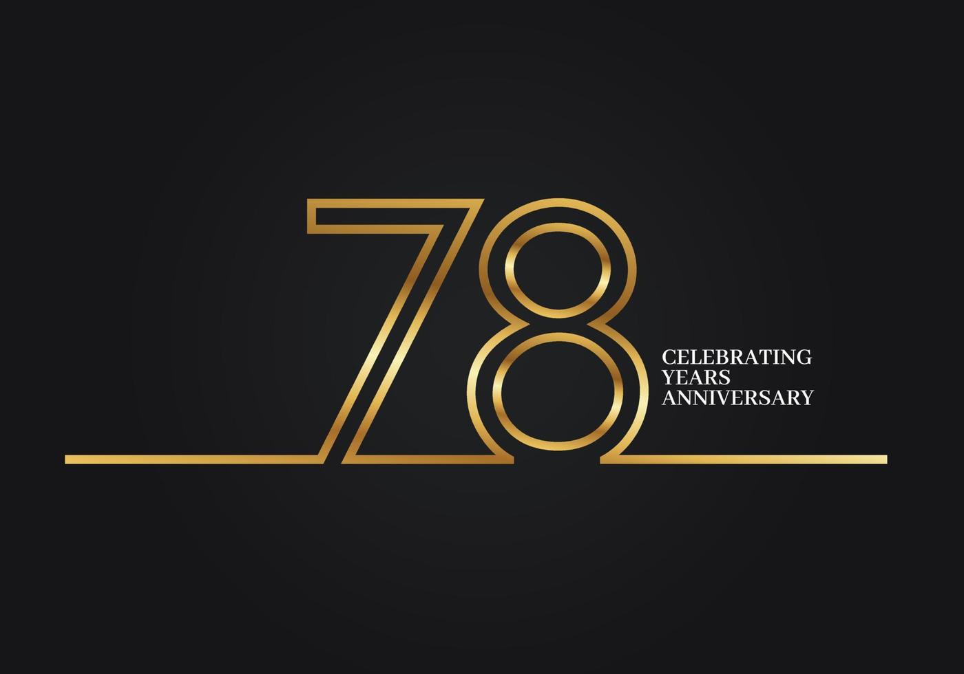 78 Years Anniversary vector