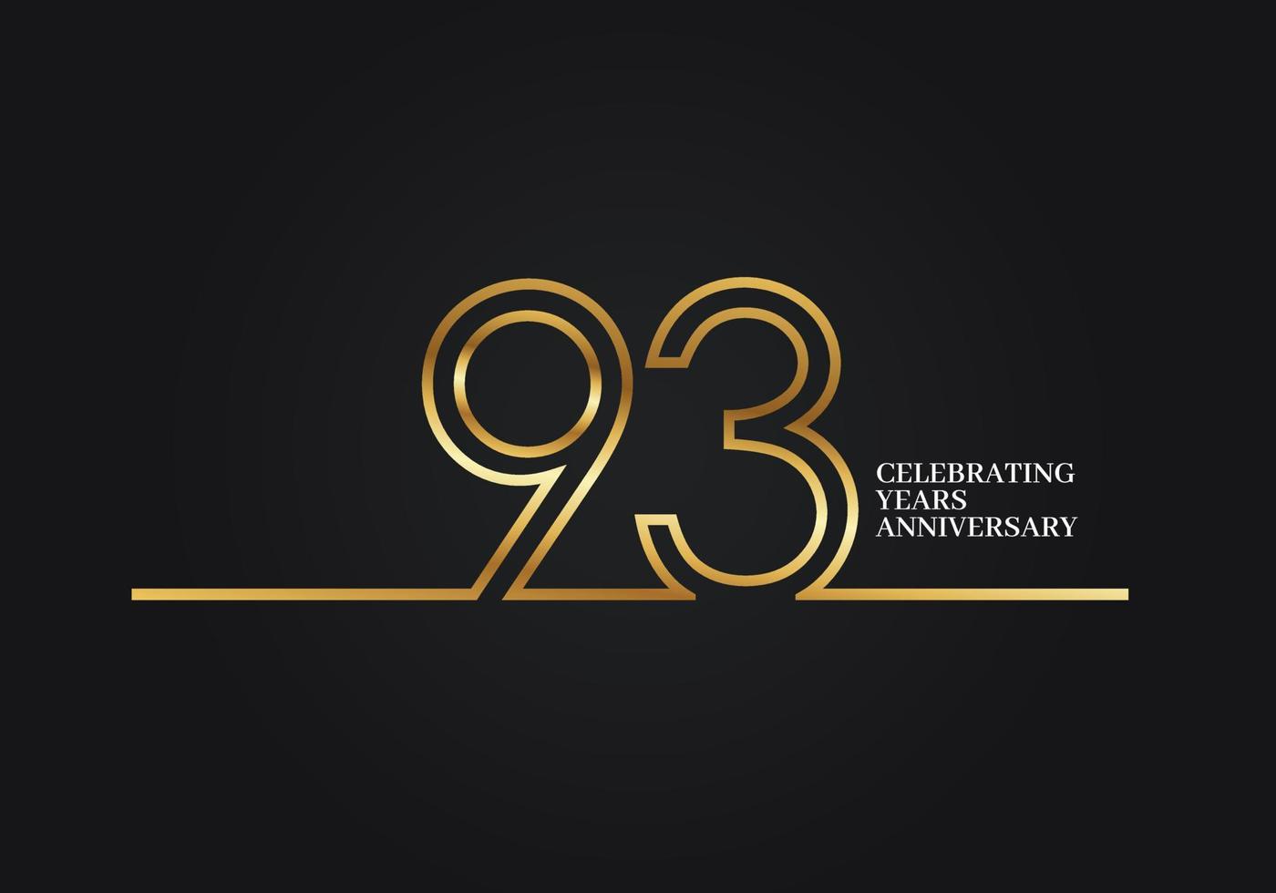 93 Years Anniversary vector