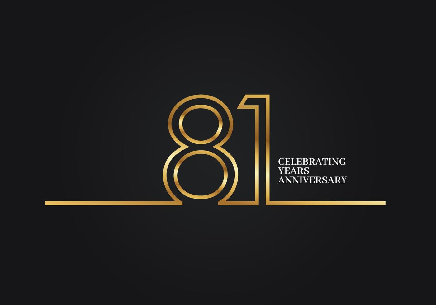 81 Years Anniversary vector