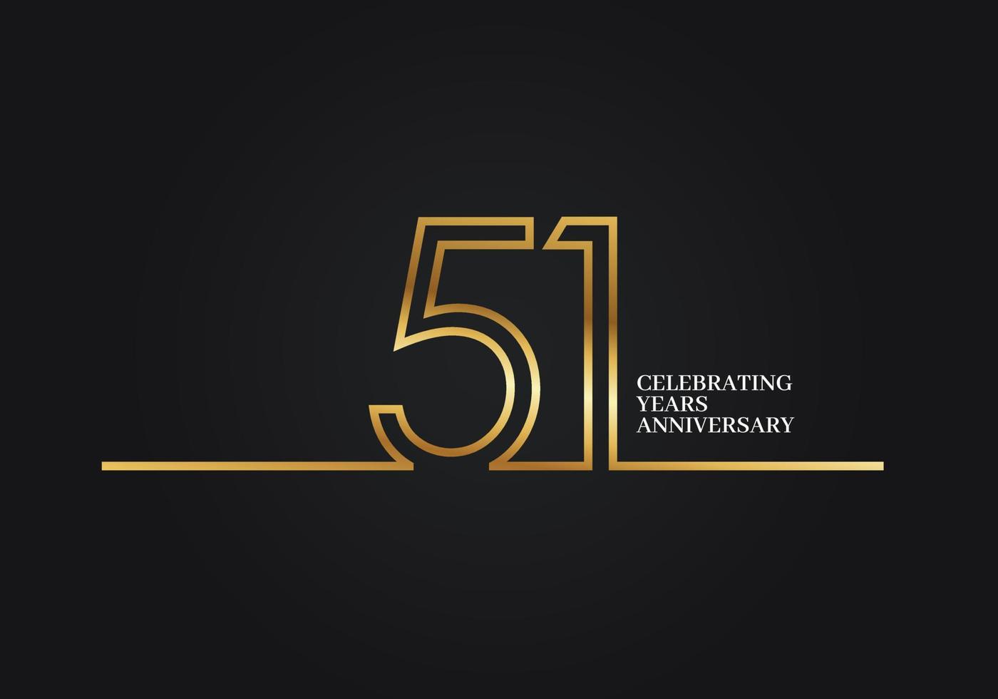 51 Years Anniversary vector