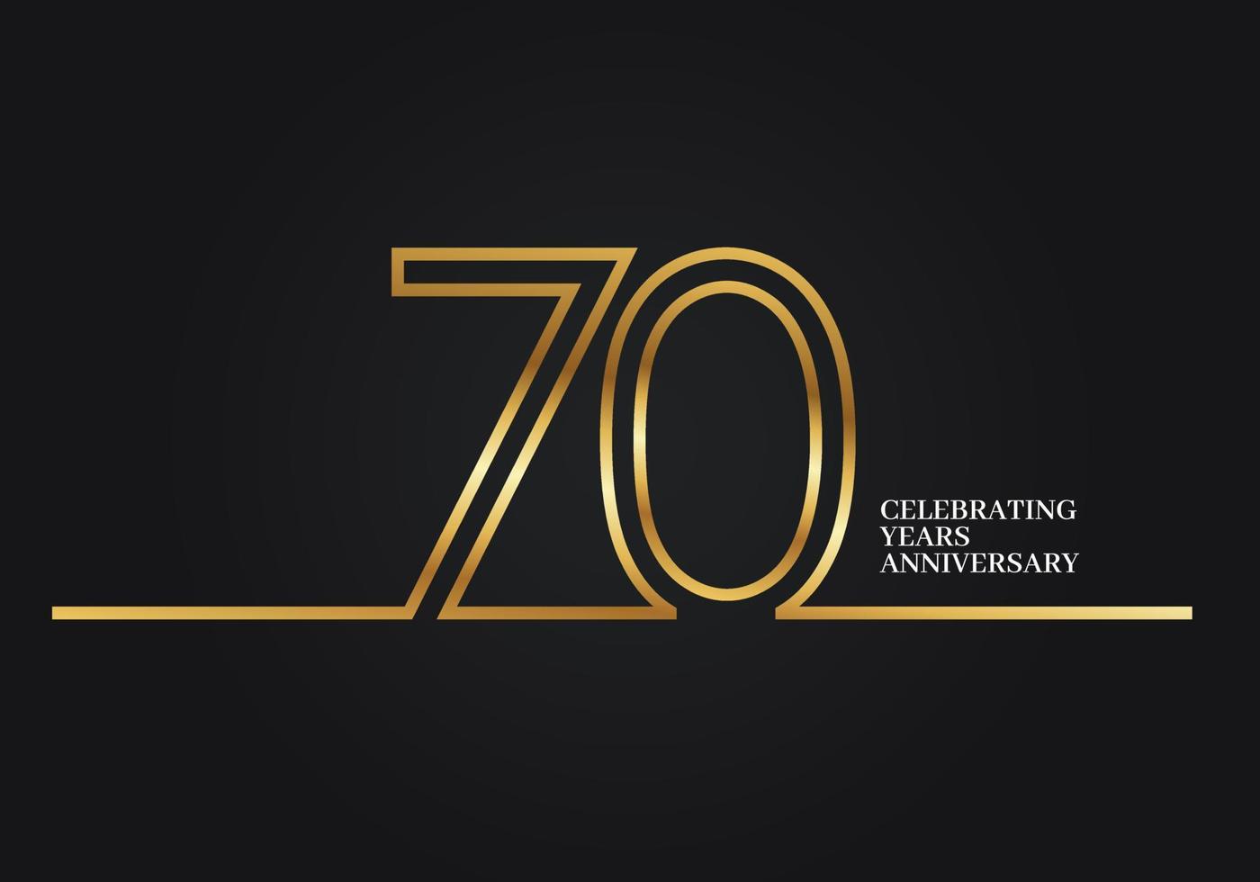 70 Years Anniversary vector