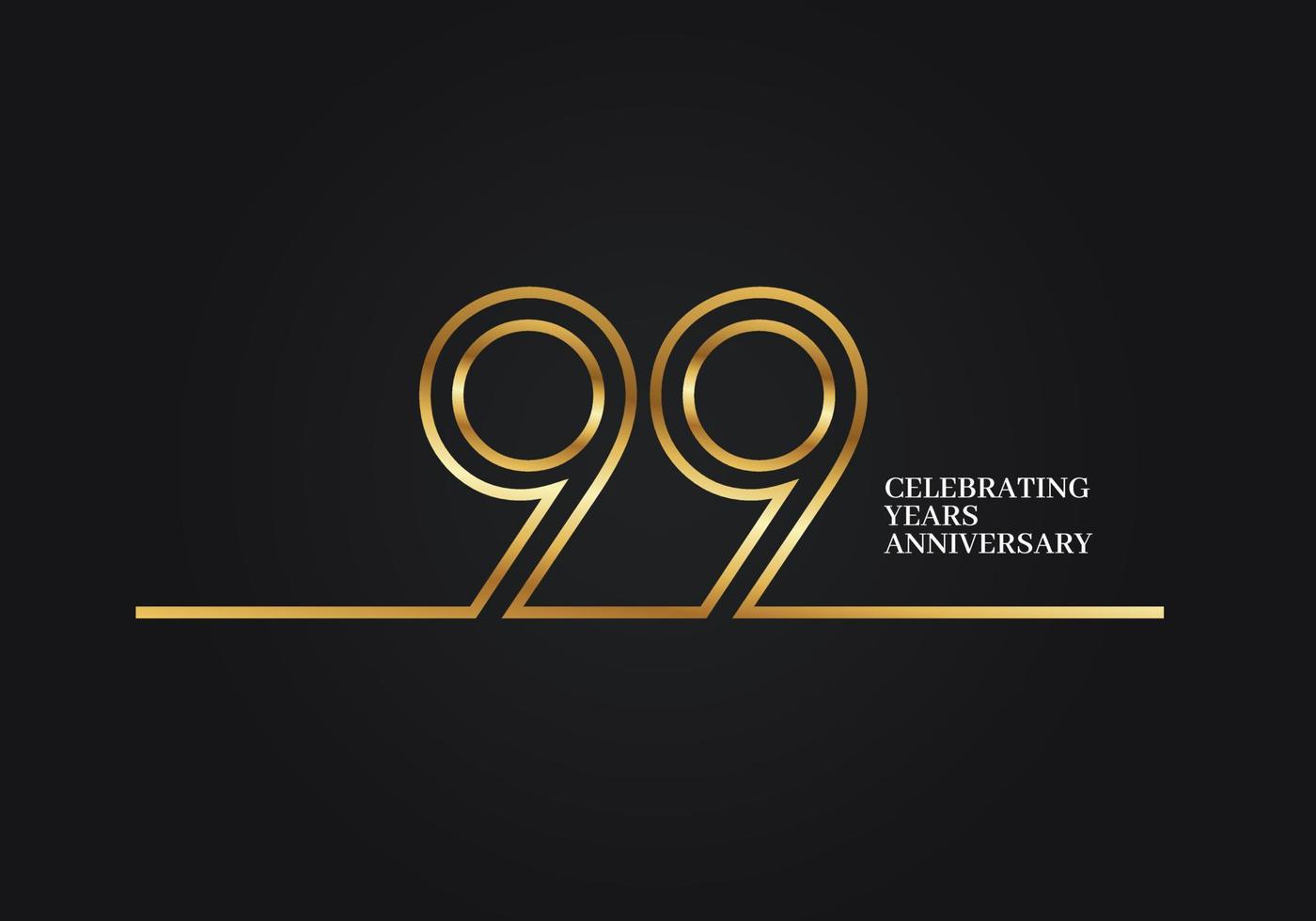 99 Years Anniversary vector