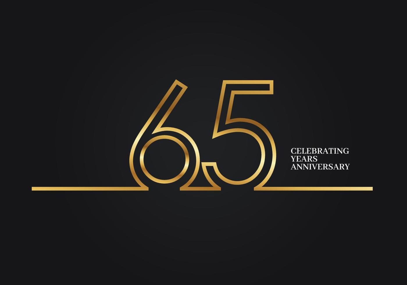 65 Years Anniversary vector