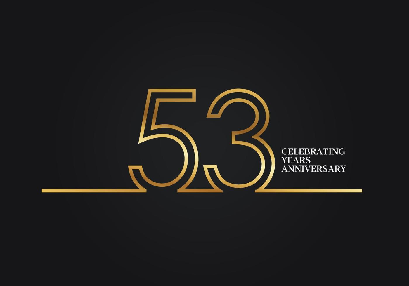 53 Years Anniversary vector