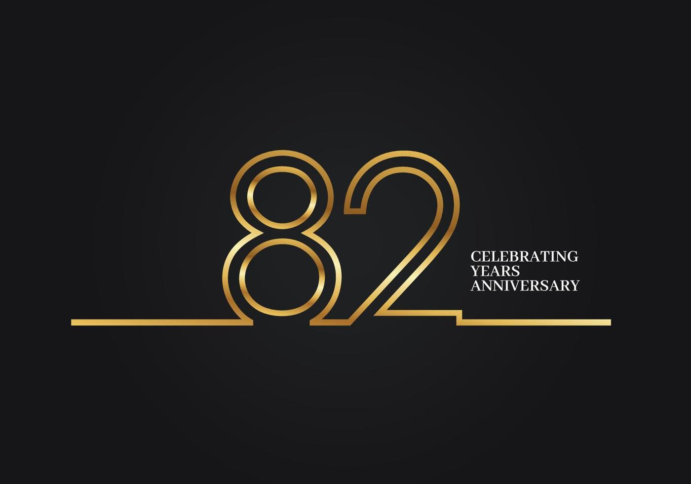 82 Years Anniversary vector