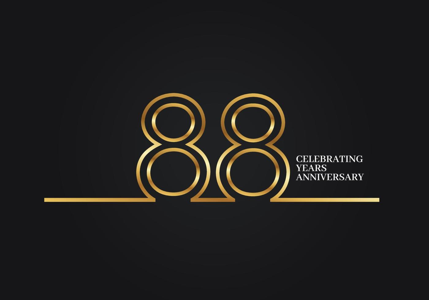 88 Years Anniversary vector