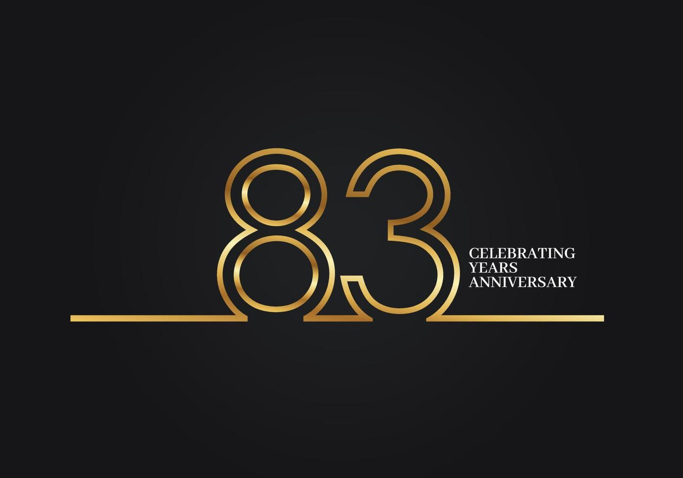 83 Years Anniversary vector