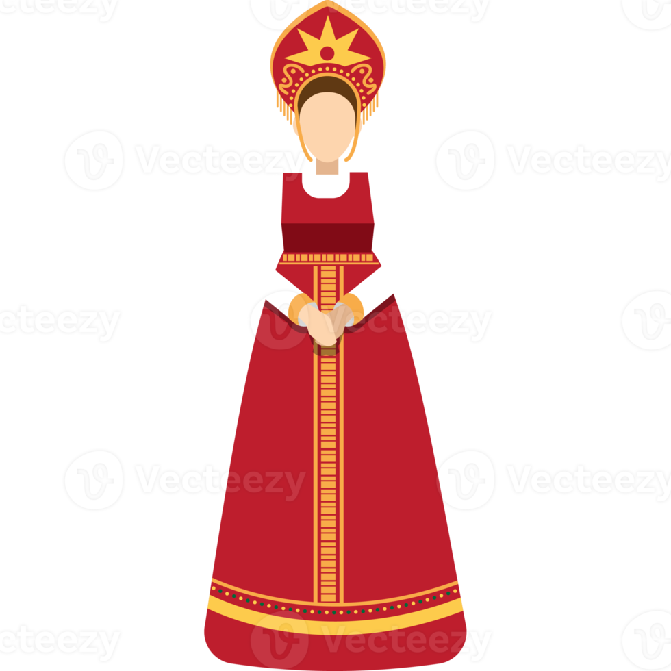 girl in russia national costume png