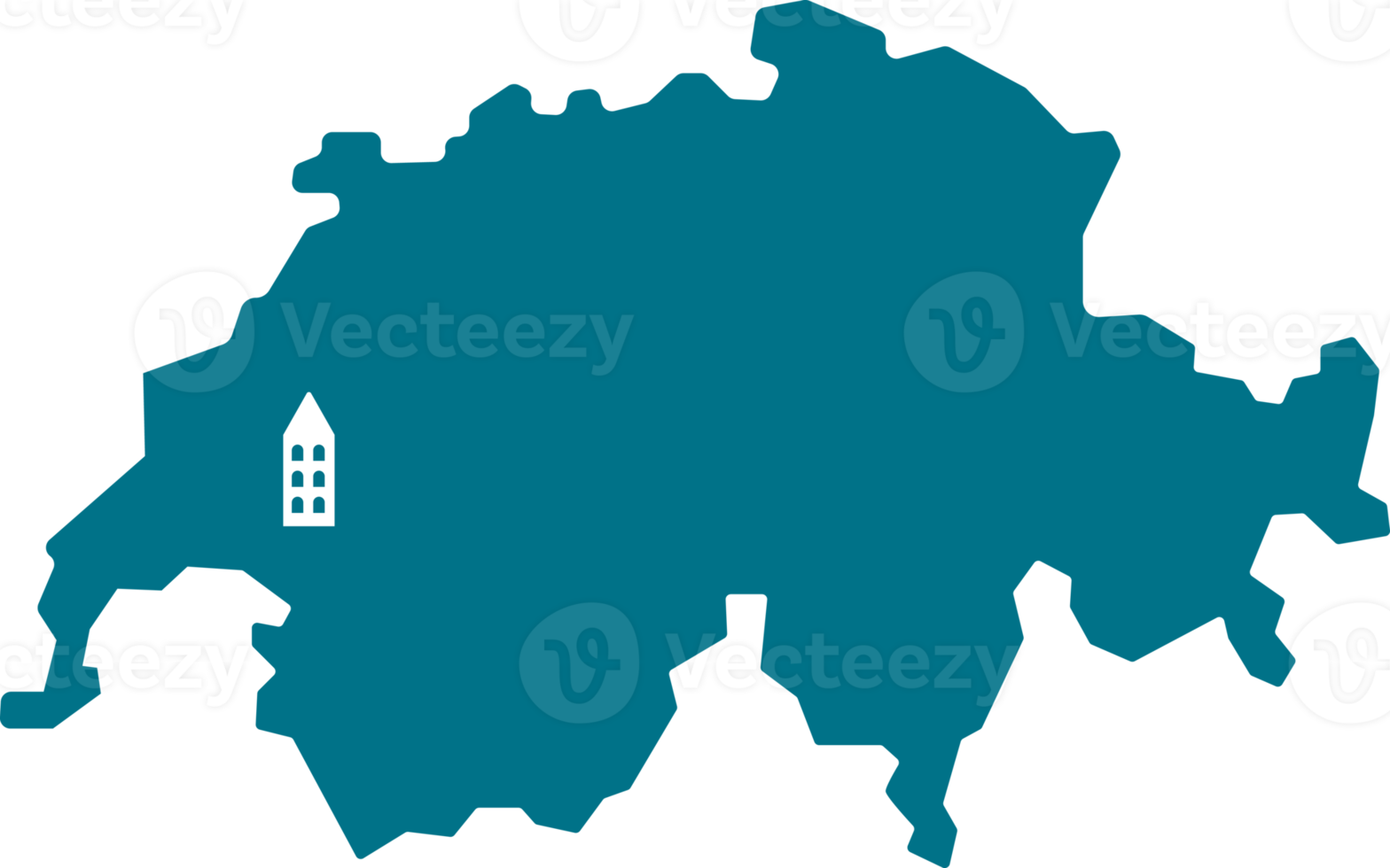 Svizzera carta geografica viaggio png