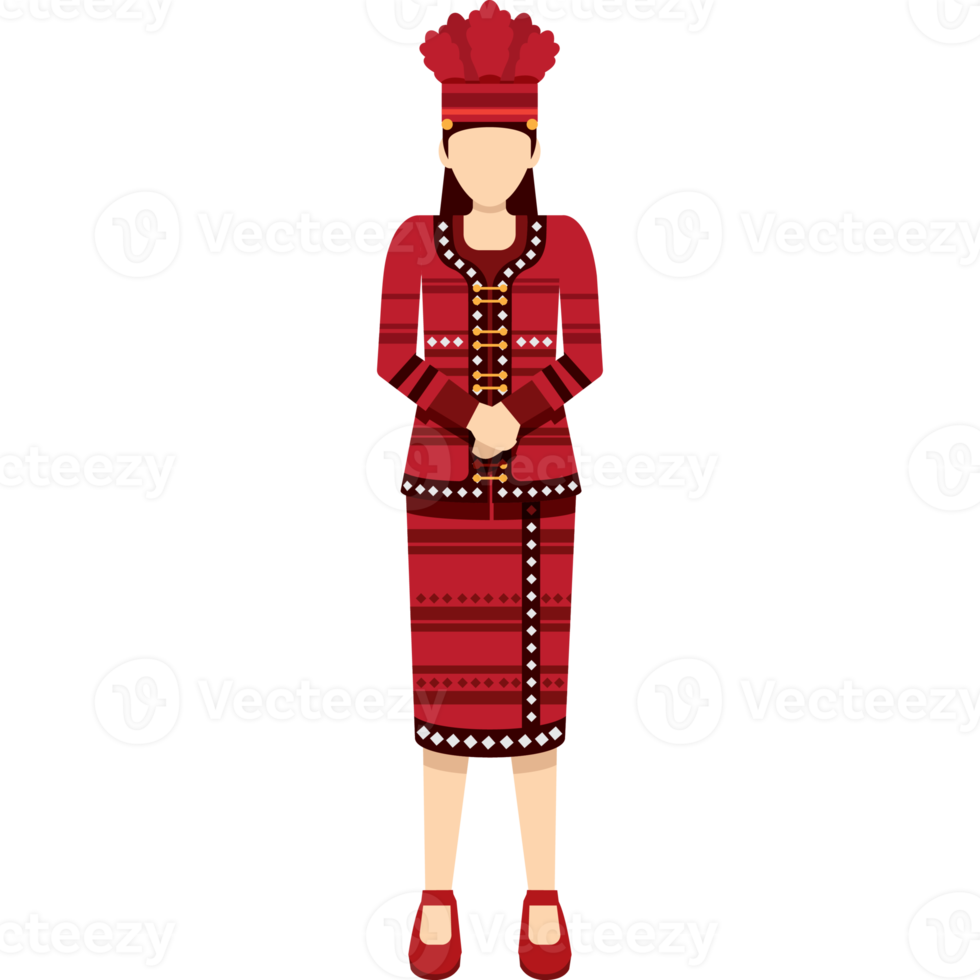 girl in Taiwan national costume png