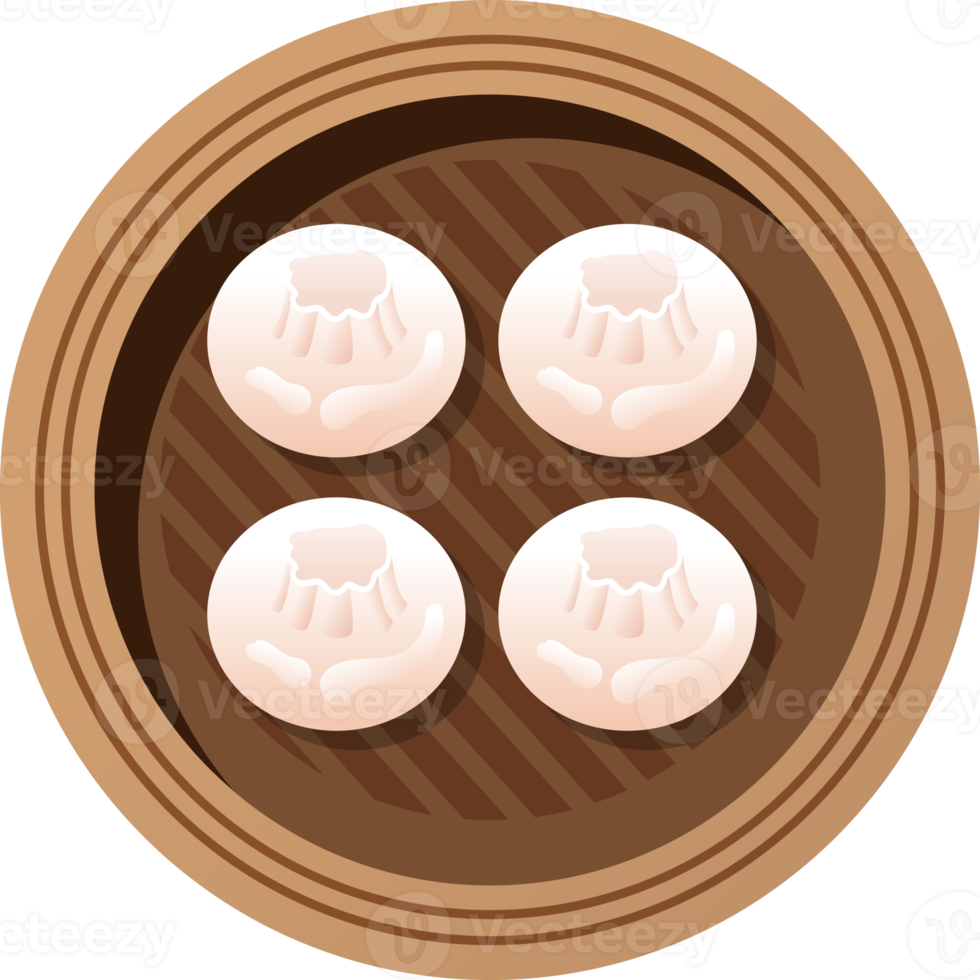 ilustración de comida nacional de taiwán dim sum png