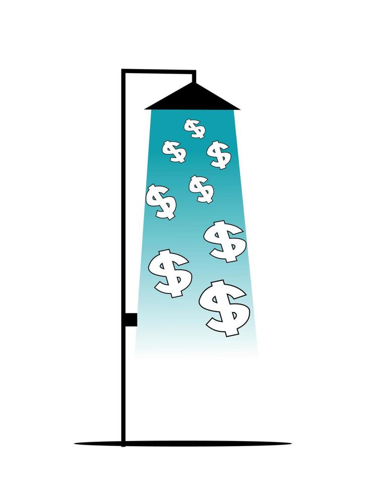 Business illustration with dollar picture vector