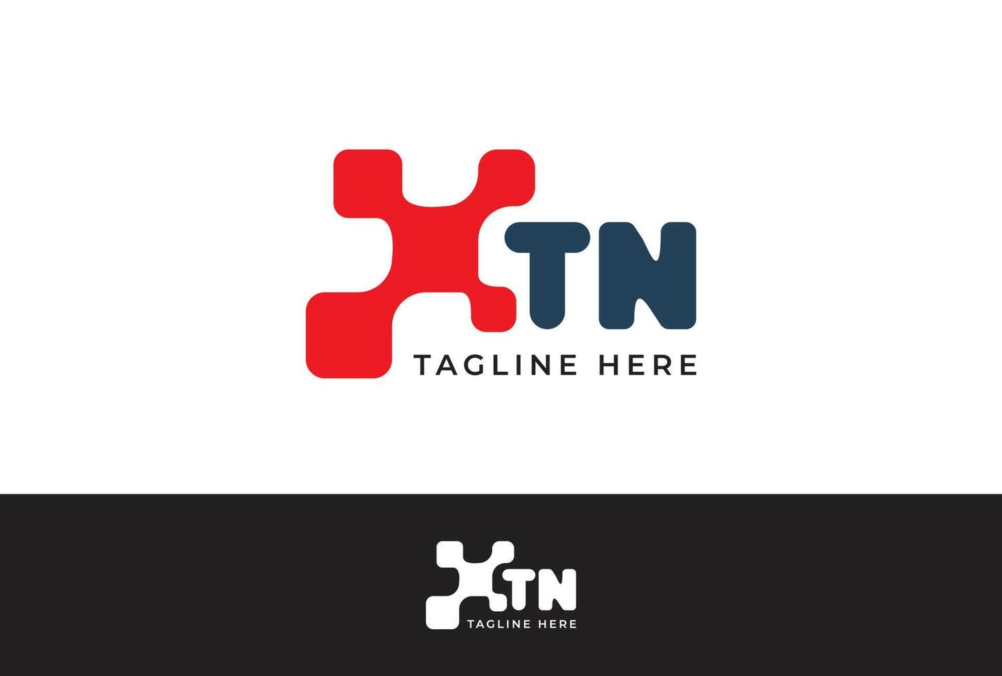 XTN logo with red minimalist style tech, perfect with logo business, agency automotive vector