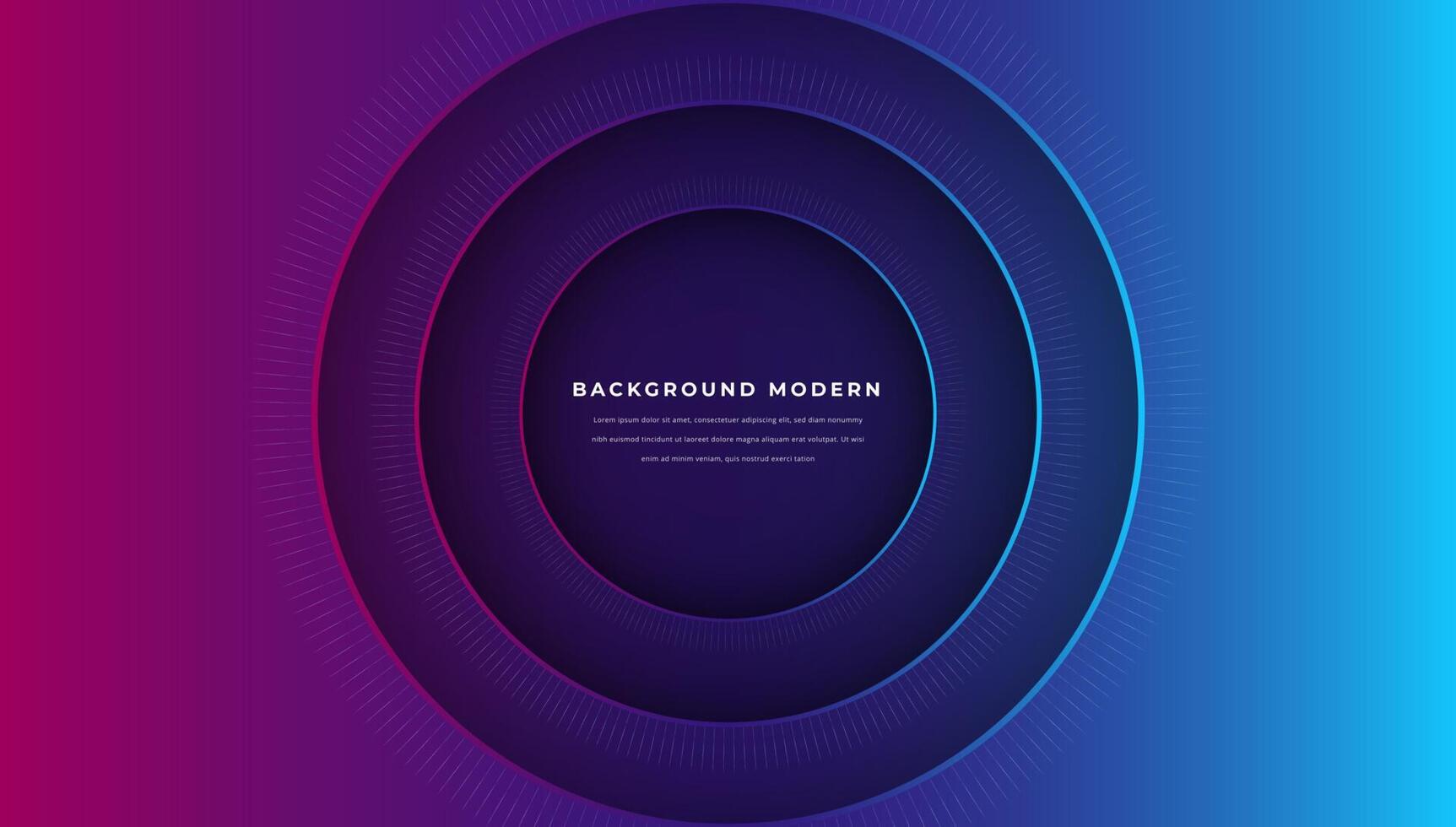 Circle tech abstract background with blue gradient element and shadow realistic vector