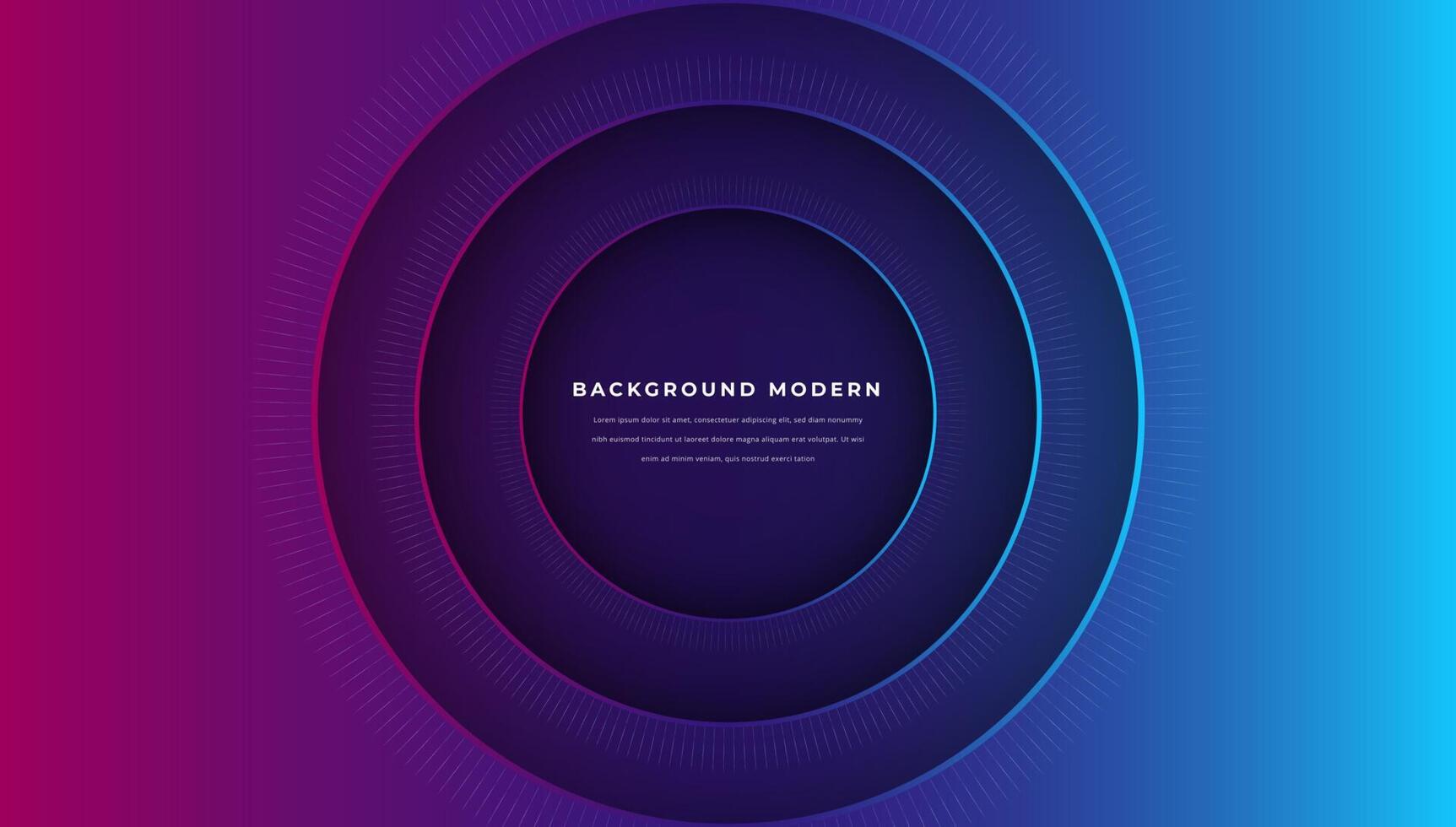 Circle tech abstract background with blue gradient element and shadow realistic vector