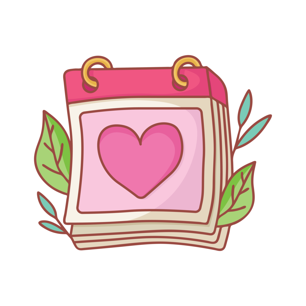 cute calendar sticker png