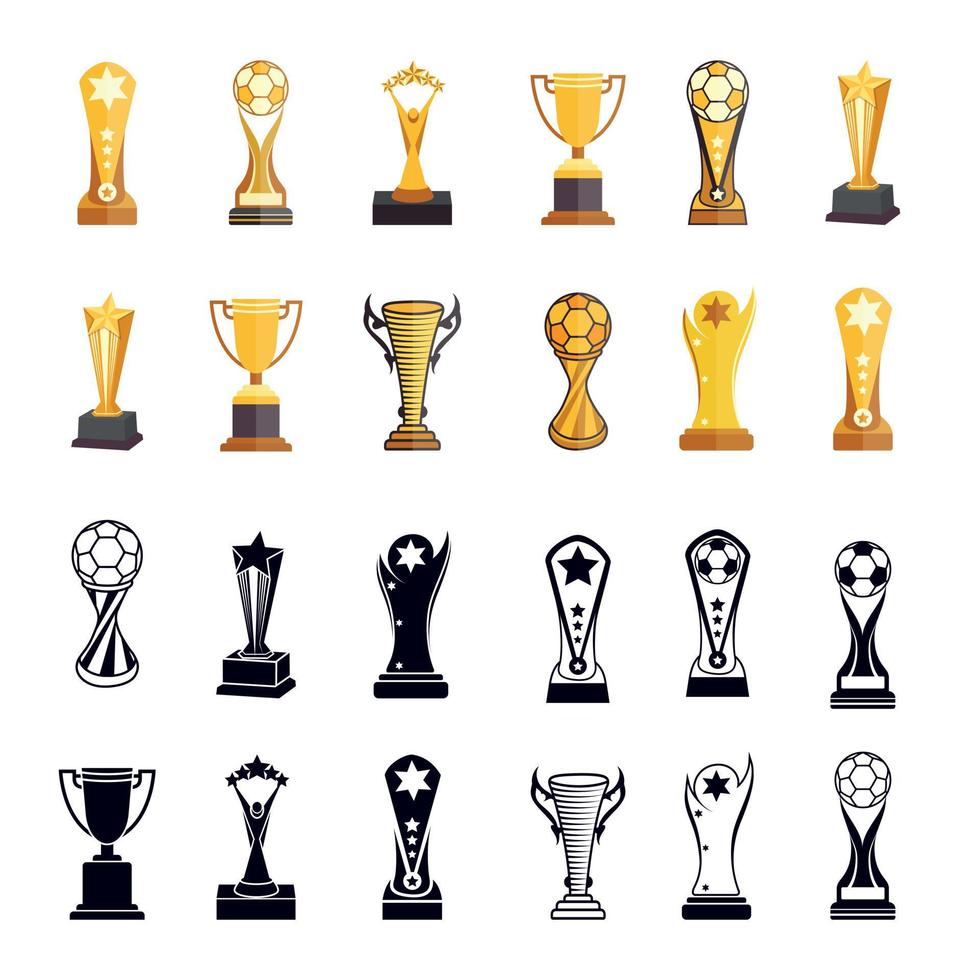 Award Trophies Clip Art Vector Design Set. HI-Quality Premium Vector