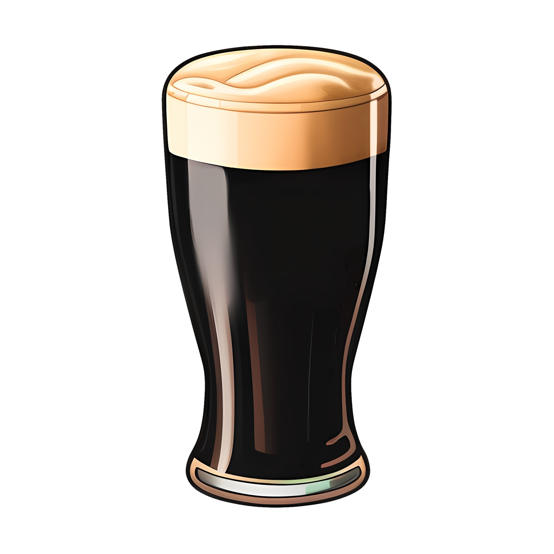 Glass of dark beer, sticker for St. Patrick's Day 18873990 PNG