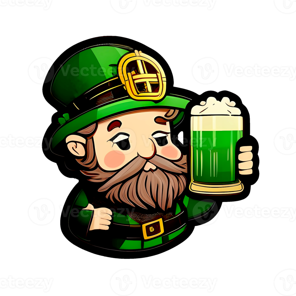 A character in a hat with a beard in a cartoon style png