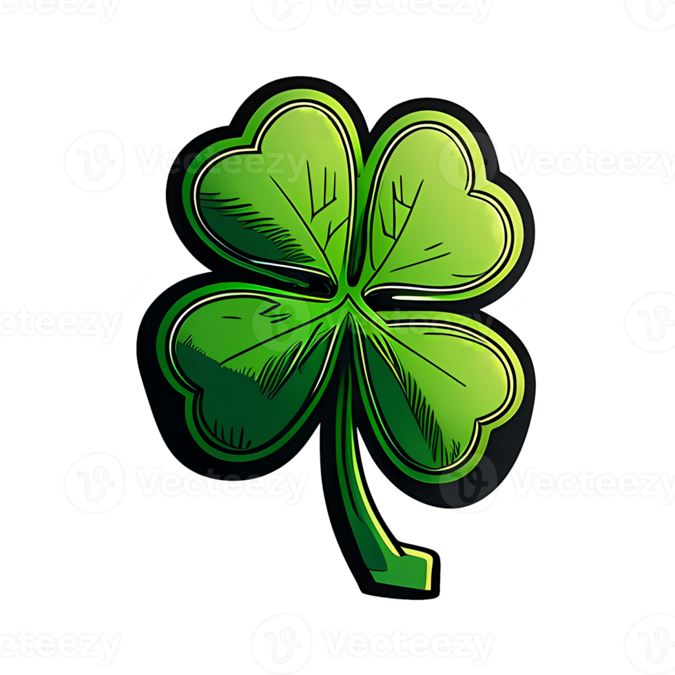 Green clover leaf, a symbol of St. Patrick's Day sticker png