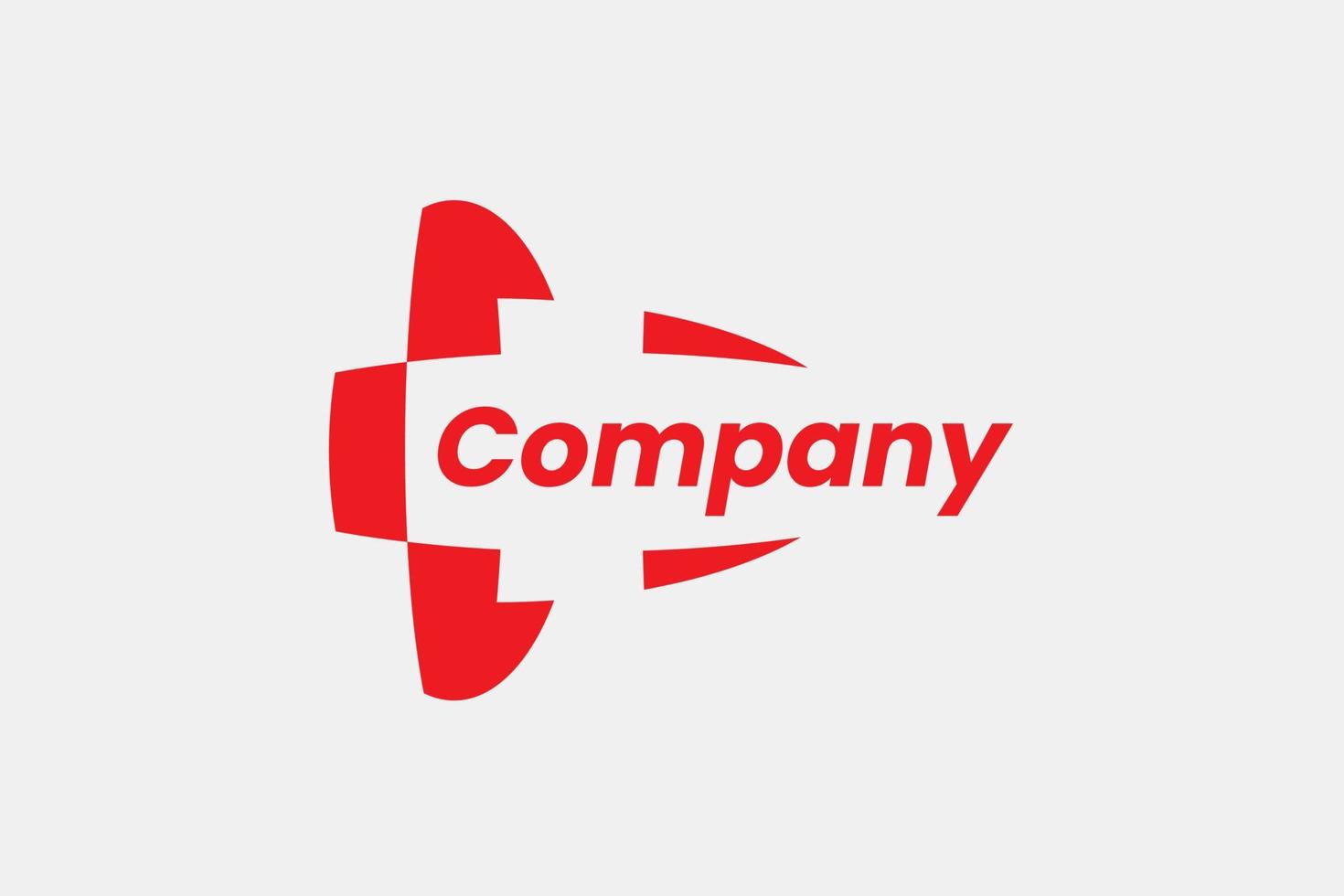 Red Rocket company logo template. Editable EPS 10 vector