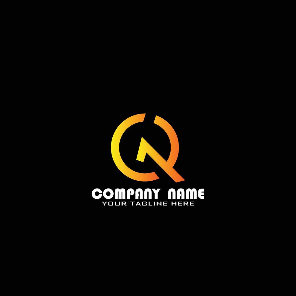 the logo design of the letters Q, C, and R combined into one on a black background is perfect for your brand and company logo vector