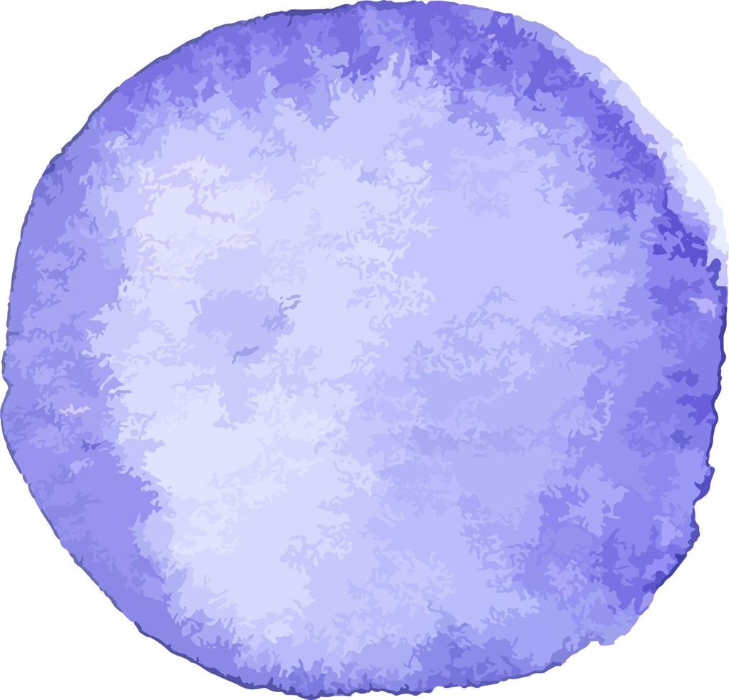 Watercolor purple brush stroke spot abstract decor element vector