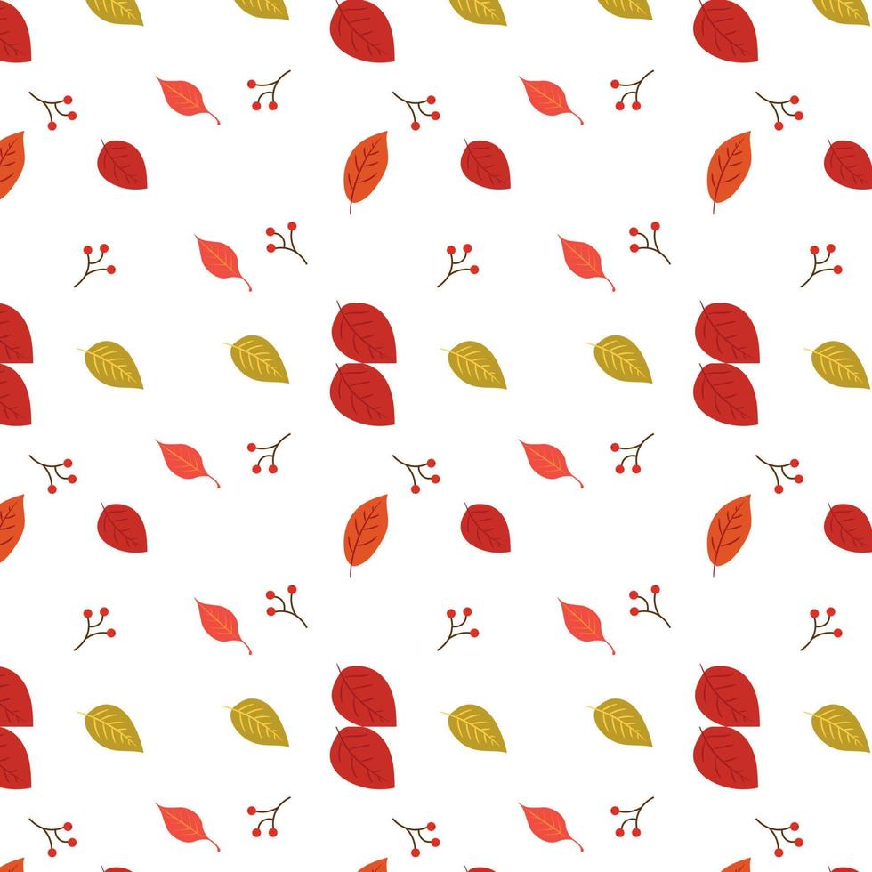 Seamless pattern with leaves. Leaf element with Vector illustration.