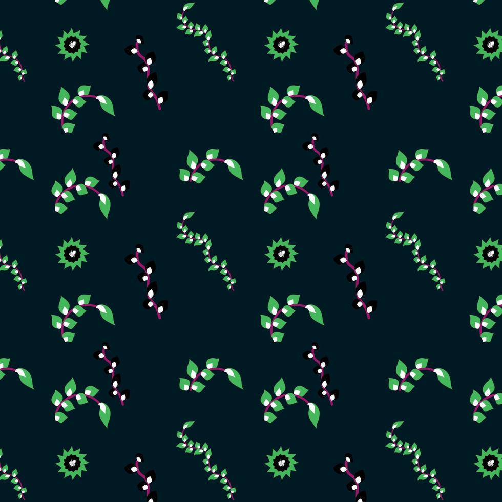 Seamless pattern with leaves. Leaf element with Vector illustration.