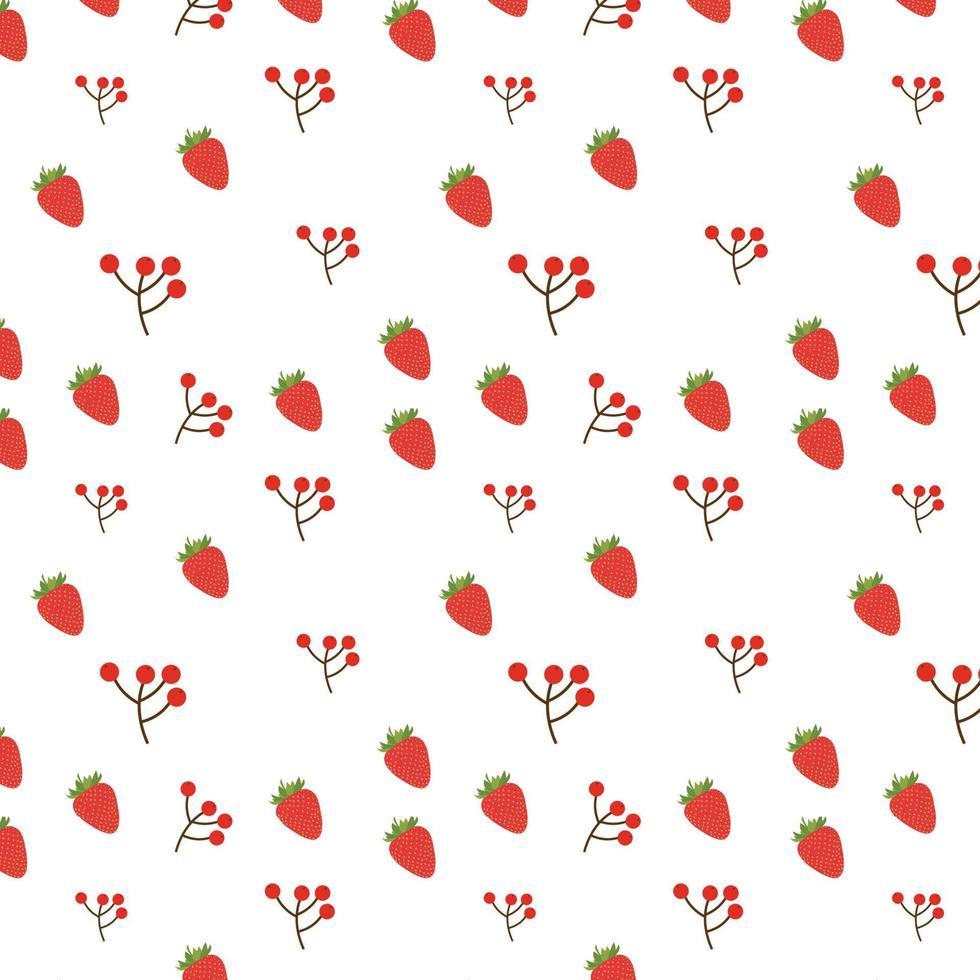 Seamless pattern with Strawberry. Strawberry element with Vector illustration.