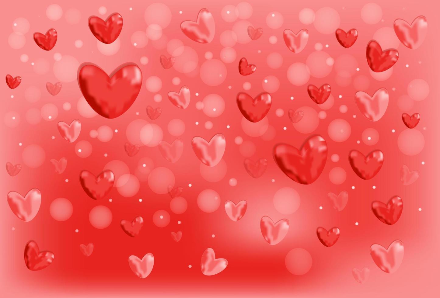 feliz día de san valentín con fondo borroso. vector de ilustración de amor