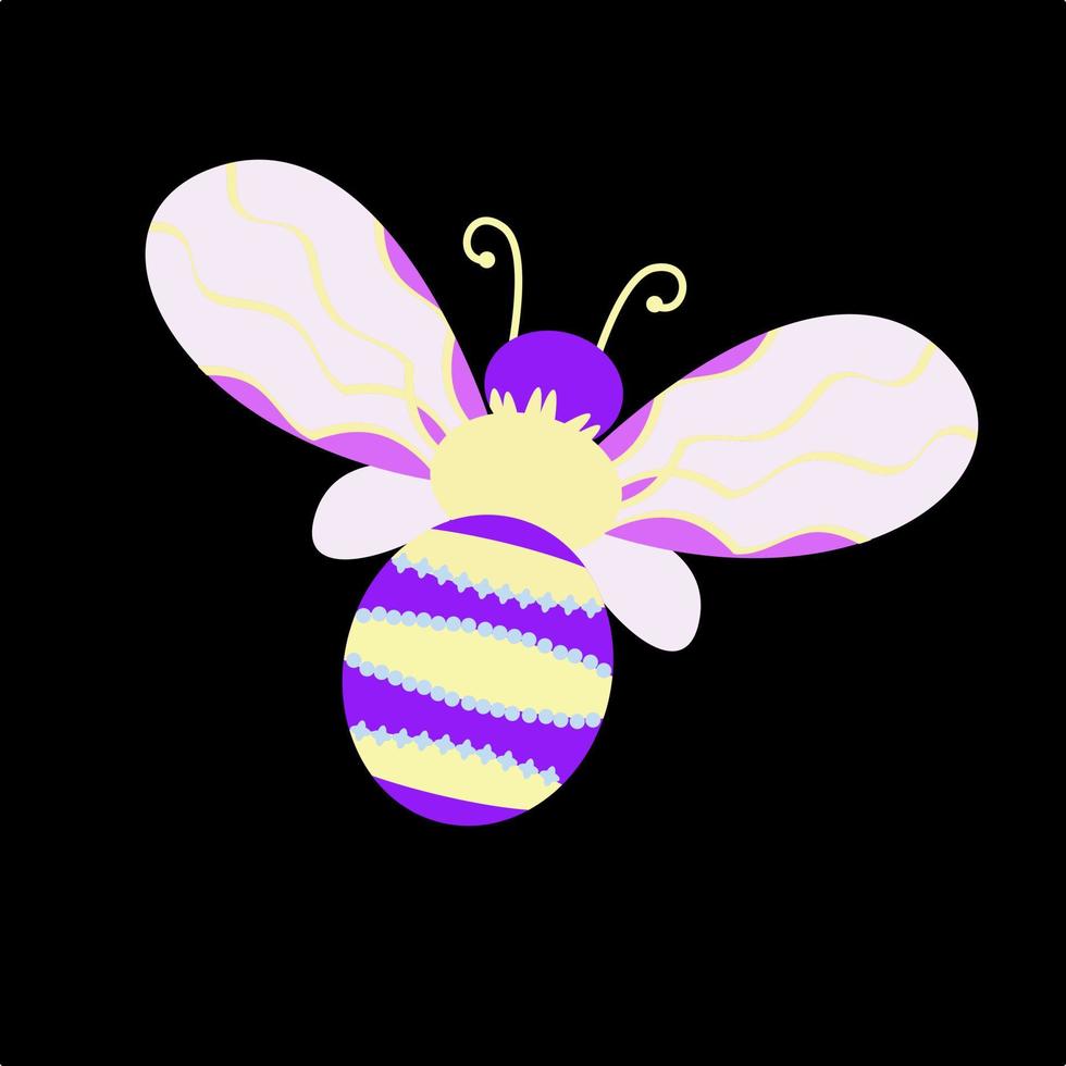 Vector fantasy bumblebee. Non-existent insect.