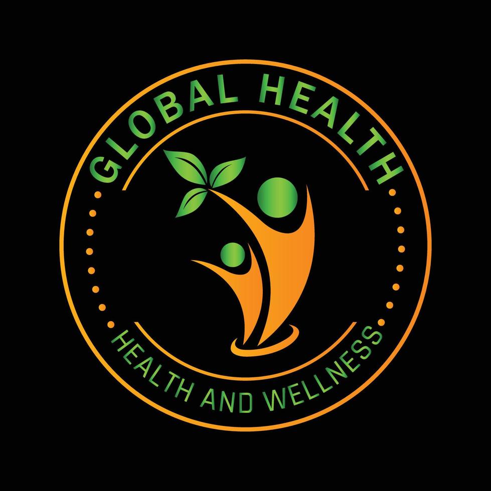 Health And Wellness Logo Free vector