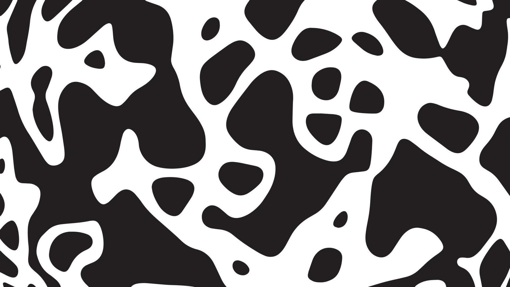 Black and white cow pattern animal skin texture vector