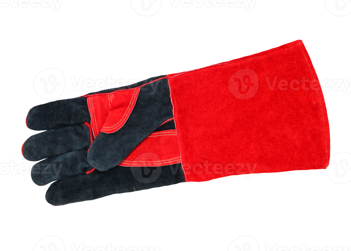 welder's gloves, red construction gloves png